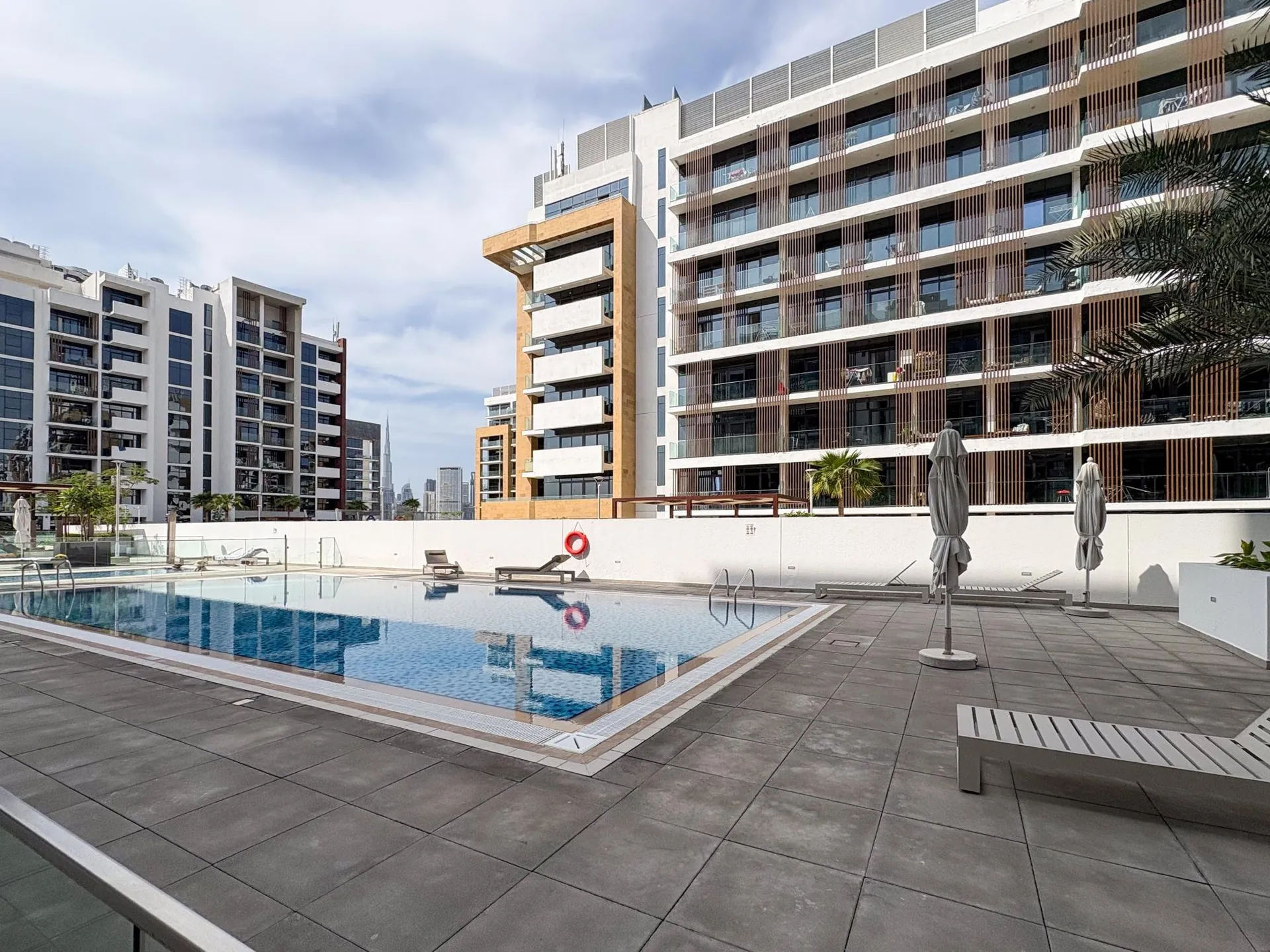1-bedroom apartment for rent with pool view, Azizi Riviera